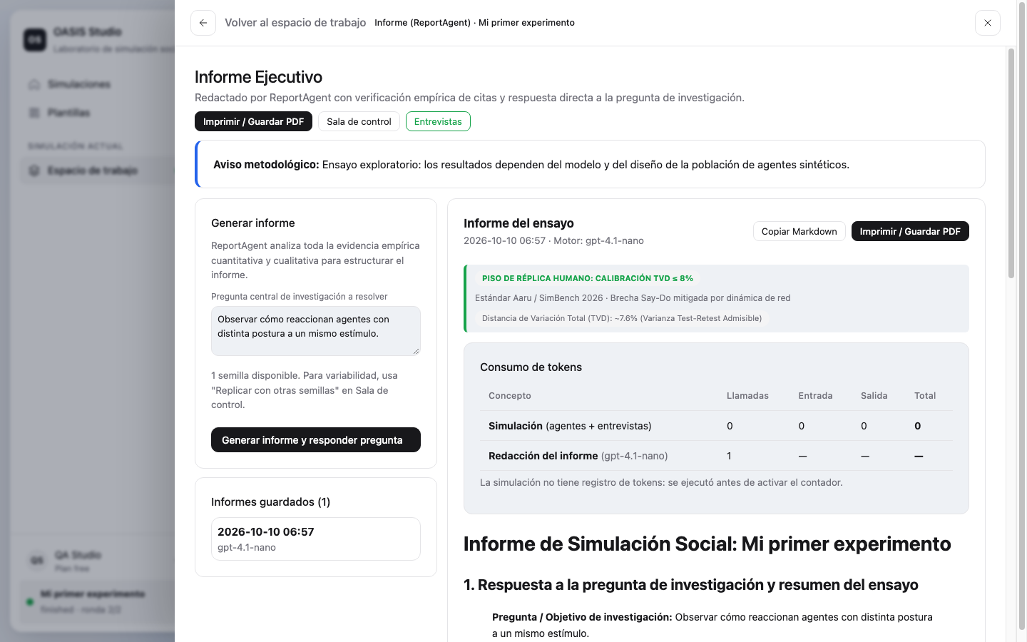 Informe Ejecutivo Redactado por ReportAgent